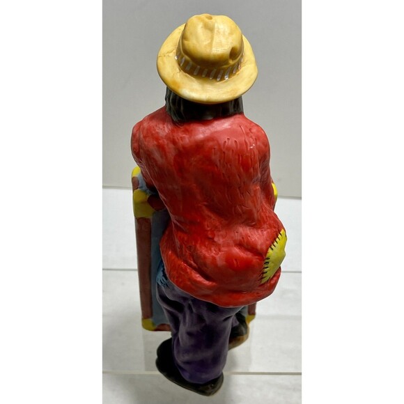 Emmett Kelly Jr Freddie The Freeloader Suitcase Figure Sculpture Clown 8"Flambro - Picture 11 of 14